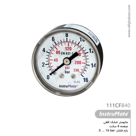 مانومتر خشک صفحه 4 سانت افقی InstruMate