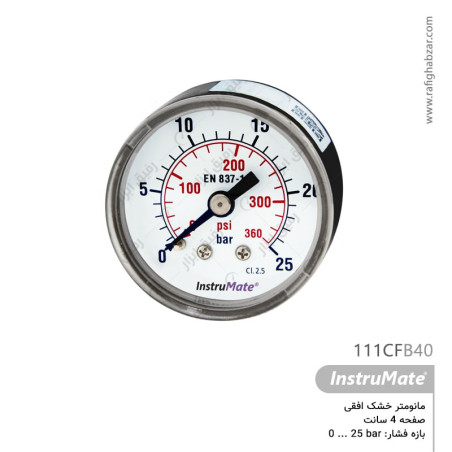 مانومتر خشک صفحه 4 سانت افقی InstruMate