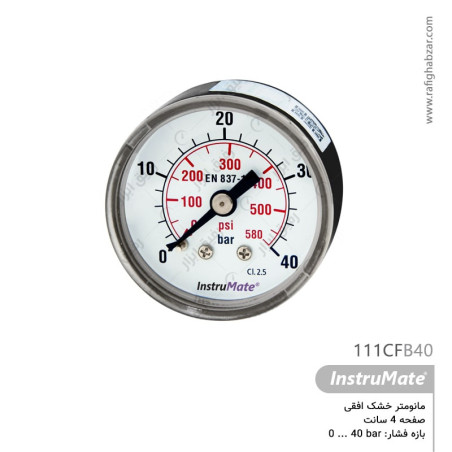 مانومتر خشک صفحه 4 سانت افقی InstruMate