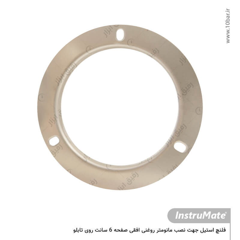فلنچ استیل فشارسنج روغنی InstruMate صفحه 6 سانت افقی