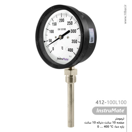 ترمومتر InstruMate صفحه 10 سانت عمودی دنباله 10 سانت مدل 412